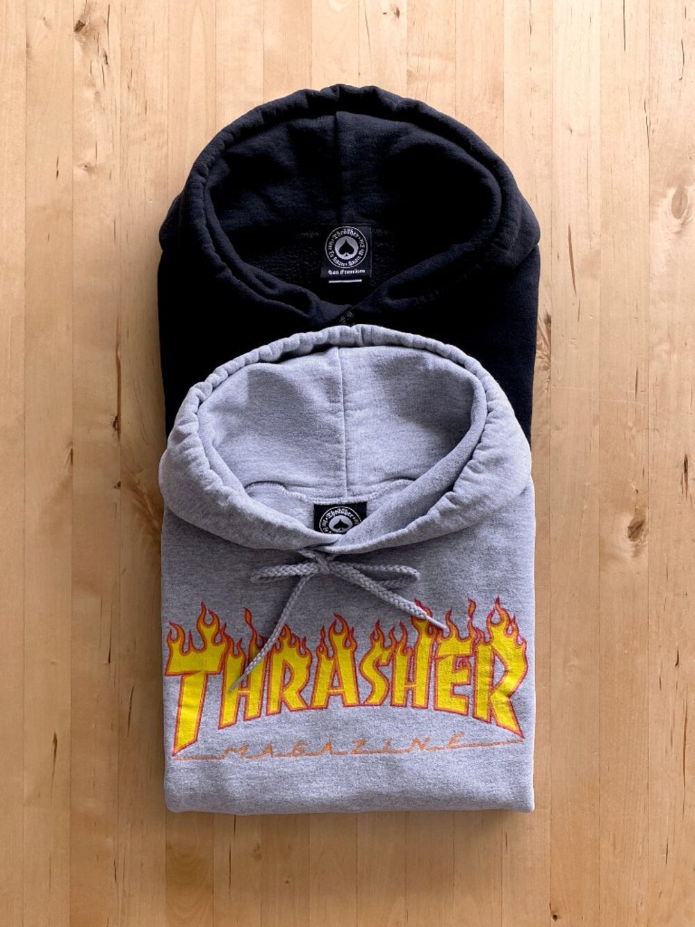 Classic Thrasher Flame Logo + Skate and Destroy Hoodies Men's Small
